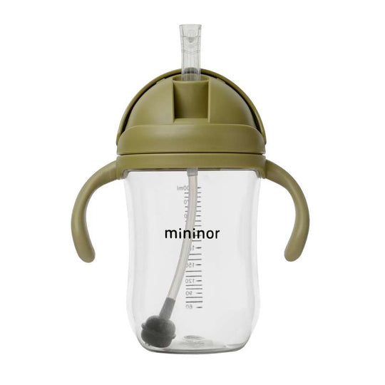 Mininor Sugrörskopp - Tritan - 330ml - Mossgrön