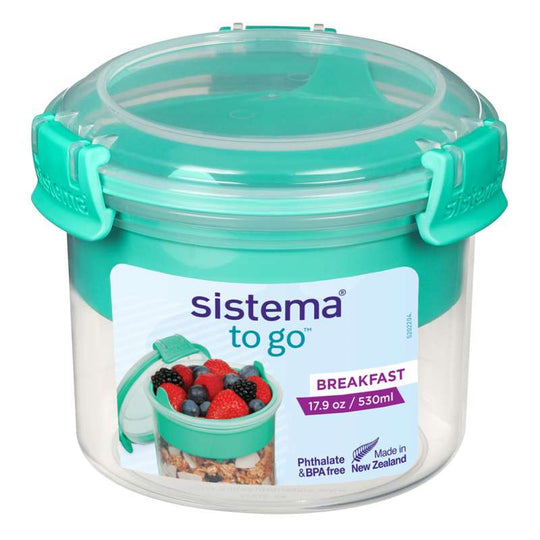Behållarsystem för matförvaring - Breakfast To Go - 530 ml - Minty Teal