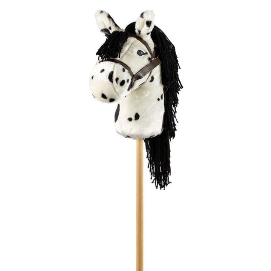 By Astrup Käpphäst - Vit med fläckar och svart man - 68 cm.