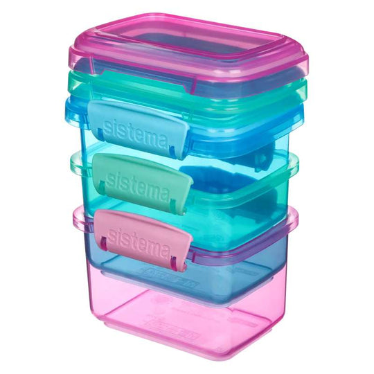 Systembehållare för matförvaring - 3-pack - Lunchpaket - 400 ml - Ass.