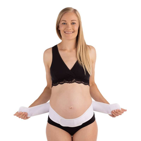 Mum to Be Stödbälte justerbar kardborre - vit
