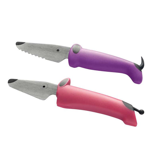 Kinderkitchen Barnkockknivset 2 st. - rosa/lila
