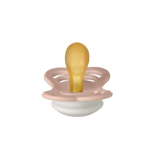 BIBS Supreme Napp - Stl 1 - Naturgummi - GLOW - Blush