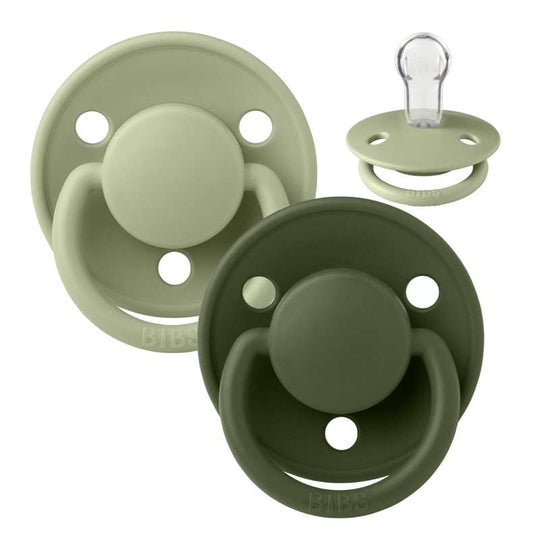 BIBS De Lux Napp - 2-Pack - Onesize - Silikon - Sage/Hunter Green