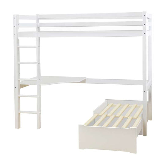 Hoppekids ECO Dream MEGA-säng 90x200cm med loungemodul och bordsplatta - Vit