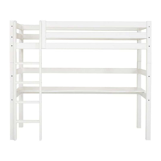 Hoppekids ECO Luxury Hög säng 90x200cm med bordsplatta - Vit