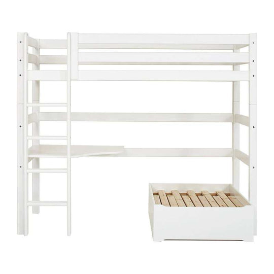 Hoppekids ECO Luxury MEGA-säng 90x200cm med loungemodul och bordsplatta - Vit