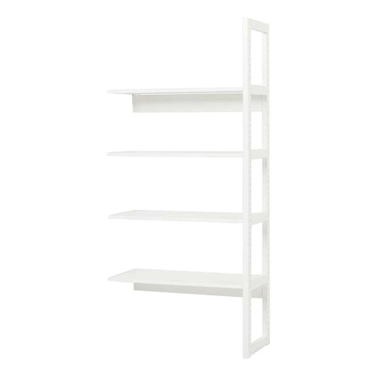 Hoppekids STOREY bokhylla - ½ sektion m. 4 hyllor - Flera storlekar - Vit