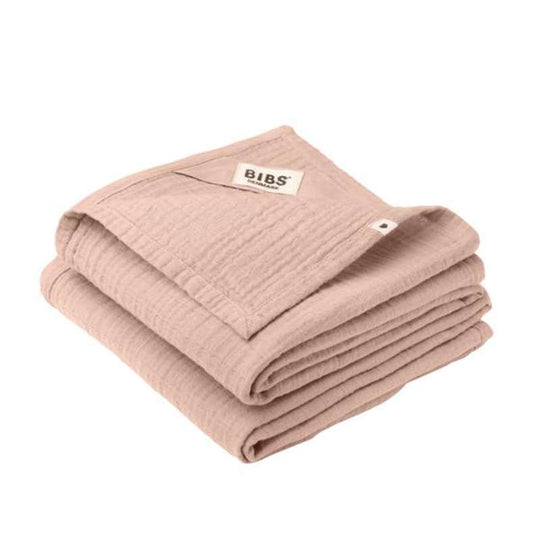 BIBS Sleep - Muslin Tygblöja i 2-Pack - 70x70 cm. - Blush