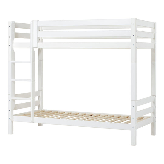 Hoppekids PREMIUM høj køjeseng seng m. lige stige højde 177 cm - Hvid - Flere størrelser-Køjeseng-Mammashop.dk