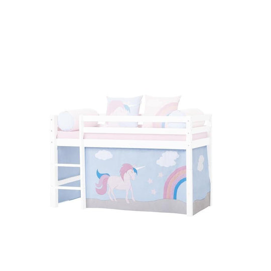 Hoppekids Forhæng til seng - Unicorn - Flere størrelser-Tekstil-Mammashop.dk