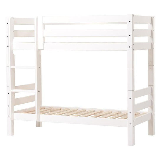 Hoppekids PREMIUM Køjeseng seng m. lige stige (150 cm høj) - Hvid - Flere størrelser-Køjeseng-Mammashop.dk