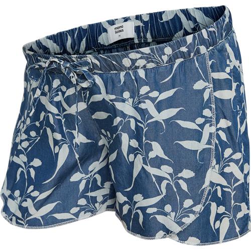 Mamalicious Juliana woven graviditets shorts A., denimblå-Graviditetsshorts-Mammashop.dk