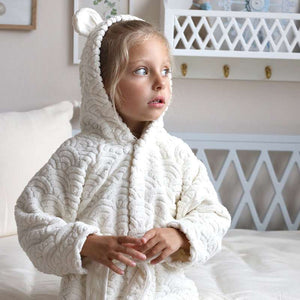 Cam Cam Copenhagen Badekåbe m. Hætte og Ører - 3-4 år - GOTS - Off White