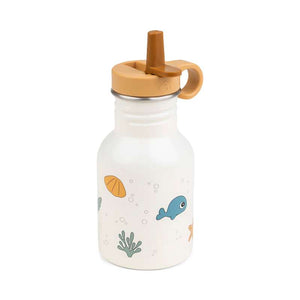 Done by Deer Flaska i rostfritt stål - Sea friends Beige