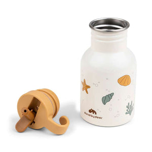Done by Deer Flaska i rostfritt stål - Sea friends Beige