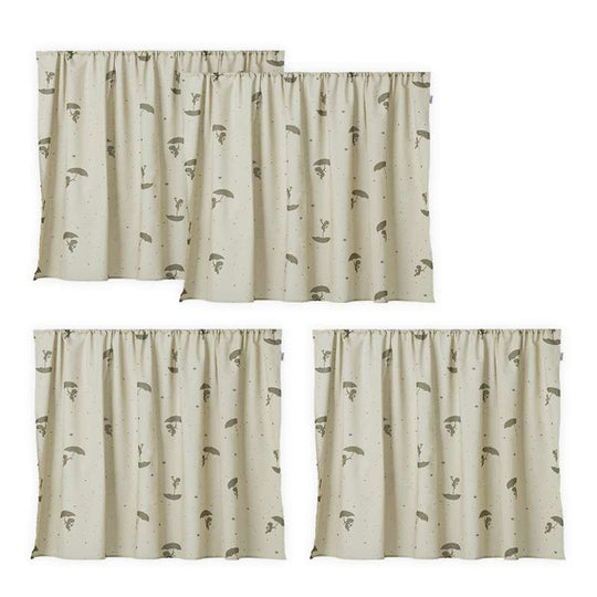 Hoppekids Ole Lukoie gardin för mellan-hög säng - Grön