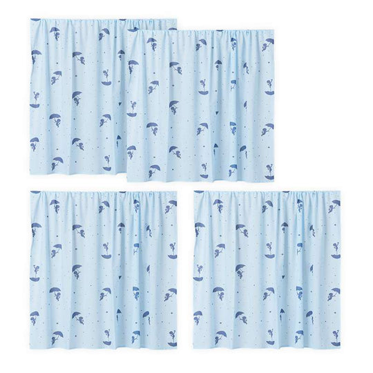 Hoppekids Ole Lukoie gardiner för mellan-hög säng - Blå