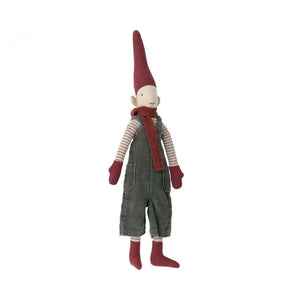 Maileg Pixy Julenisse - Mini - Pojke med hängselbyxor (31 cm.)