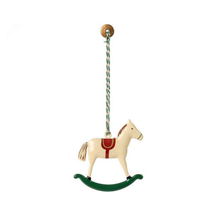 Maileg Julornament i Metall - Gungande häst
