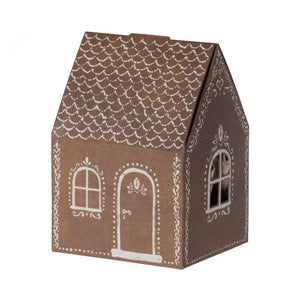 Maileg Jultomte Mus m. Säck i Liten Pepparkakshus