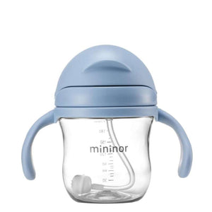 Mininor Sugrörskopp Tritan 220ml blå