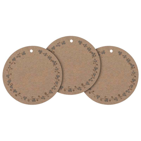 Maileg Till och från kort - Blommarkrans - Brun - 15 st.