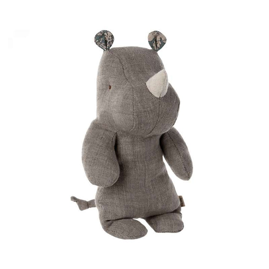 Maileg Safari Friends - Liten Noshörningsbjörn - Grå (22 cm.)