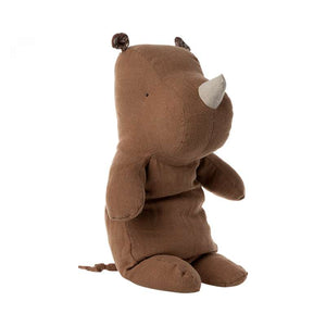 Maileg Safari Friends - Medium Noshörningsbjörn - Ljusbrun (34 cm.)