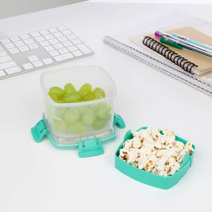 Sistema Snackbox - To Go - 2-delad - 400 ml - Klar/Minty Teal