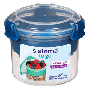 Behållarsystem för matförvaring - Breakfast To Go - 530 ml - Ocean Blue