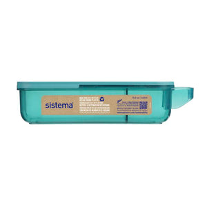 Sistema Ocean Bound Snackbox - Snack and Slide - 430 ml. - Teal Stone