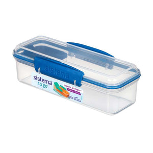 Sistema Snackbox - Snack Attack Lunch - 2 rum - 410 ml - Klar/Ocean Blue