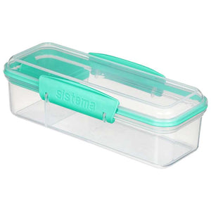Sistema Snackbox - Snack Attack Lunch - 2 rum - 410 ml - Klar/Minty Teal