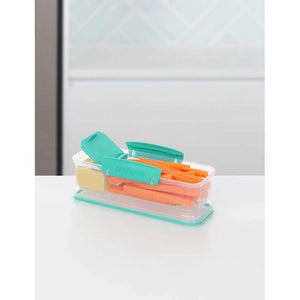 Sistema Snackbox - Snack Attack Lunch - 2 rum - 410 ml - Klar/Minty Teal