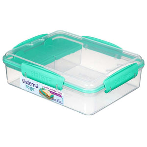 Sistema Matlåda - Snack Attack Duo To Go - 975 ml - Klar/Minty Teal