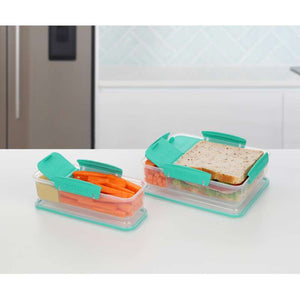 Sistema Matlåda - Snack Attack Duo To Go - 975 ml - Klar/Minty Teal