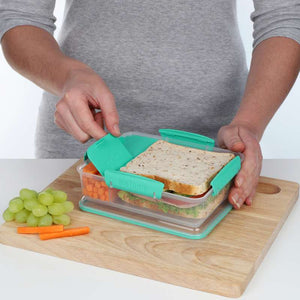 Sistema Matlåda - Snack Attack Duo To Go - 975 ml - Klar/Minty Teal