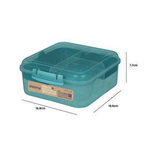 Sistema Ocean Bound Matlåda - Bento Cube - 1,25L - Teal Stone