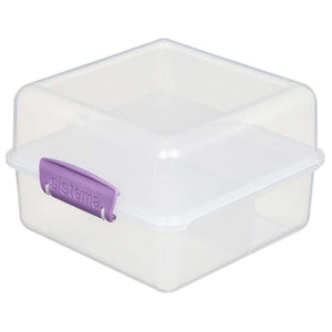 System Behållare för Matförvaring - Lunch Cube To Go - 1,4 L. - Klar/Misty Purple