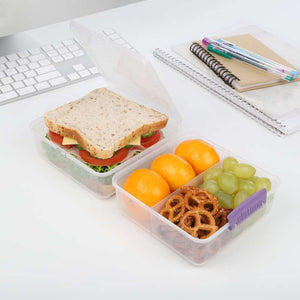 System Behållare för Matförvaring - Lunch Cube To Go - 1,4 L. - Klar/Misty Purple