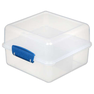System Behållare för Matförvaring - Lunch Cube To Go - 1,4 L. - Klar/Ocean Blue