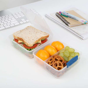 System Behållare för Matförvaring - Lunch Cube To Go - 1,4 L. - Klar/Ocean Blue