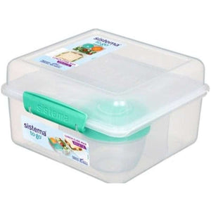 Sistema Matlåda - Lunch Cube Max - Fack i 2 lager med bägare - 2L - Minty Teal