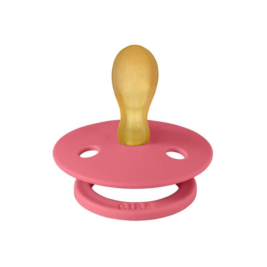 BIBS Symmetrisk Colour Napp - Stl 2 - Naturgummi - Coral