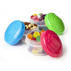 Sistema Mini Bites Burkar med Skruvlock - 3-pack - 130 ml - Ass. färger.