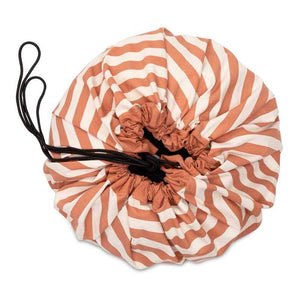 Play & Go 2-i-1 Förvaringsmatta/lekmatte - Stripes Brown