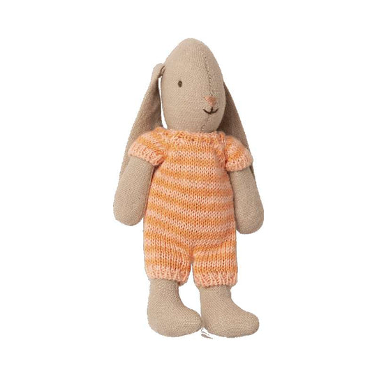 Maileg Micro Kanin med Hängande Öron - Rosa/Orange (11 cm.)