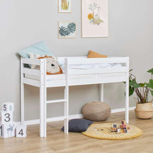 Hoppekids ECO Comfort halvhög säng (flera storlekar) - Vit