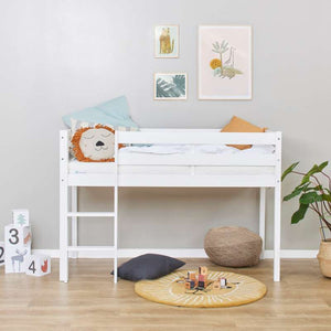 Hoppekids ECO Comfort halvhög säng (flera storlekar) - Vit